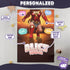 Personalized Baby Superhero Blanket – Wonder Girl Style with Custom Name, Date & Background Options
